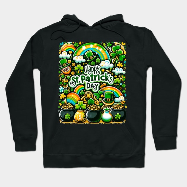 Leprechaun's Treasure Festive Design Hoodie by vk09design